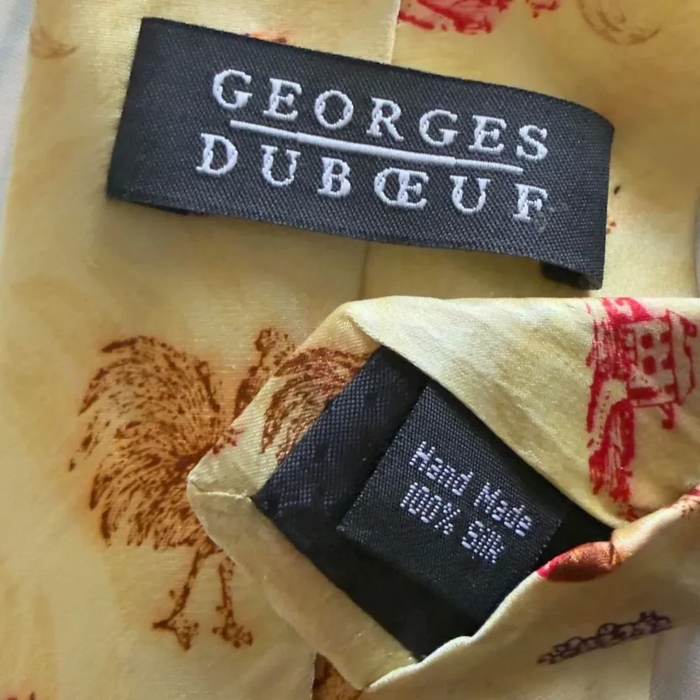 Georges Duboeuf Beaujolais Nouveau Yellow Silk Novelty Necktie  #wine #tie